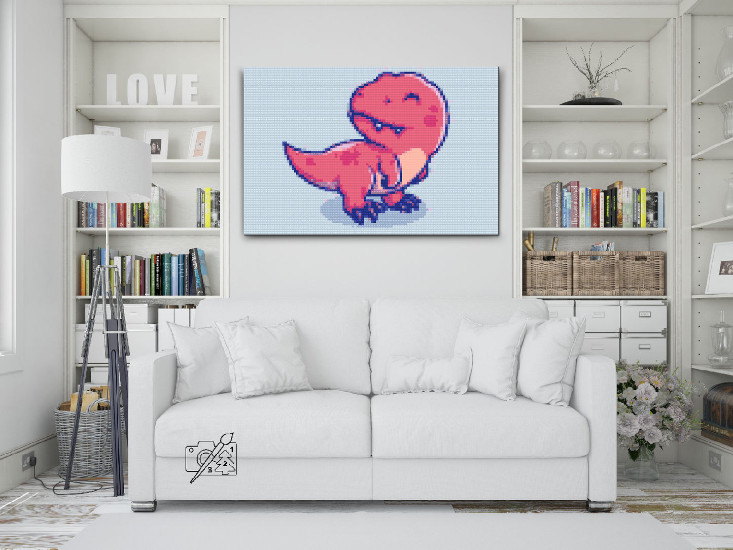Diamond Painting - Lille dinosaur