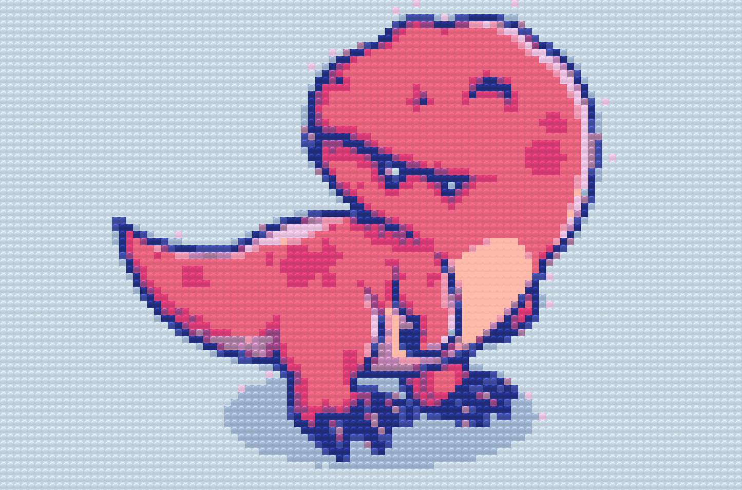 Diamond Painting - Lille dinosaur