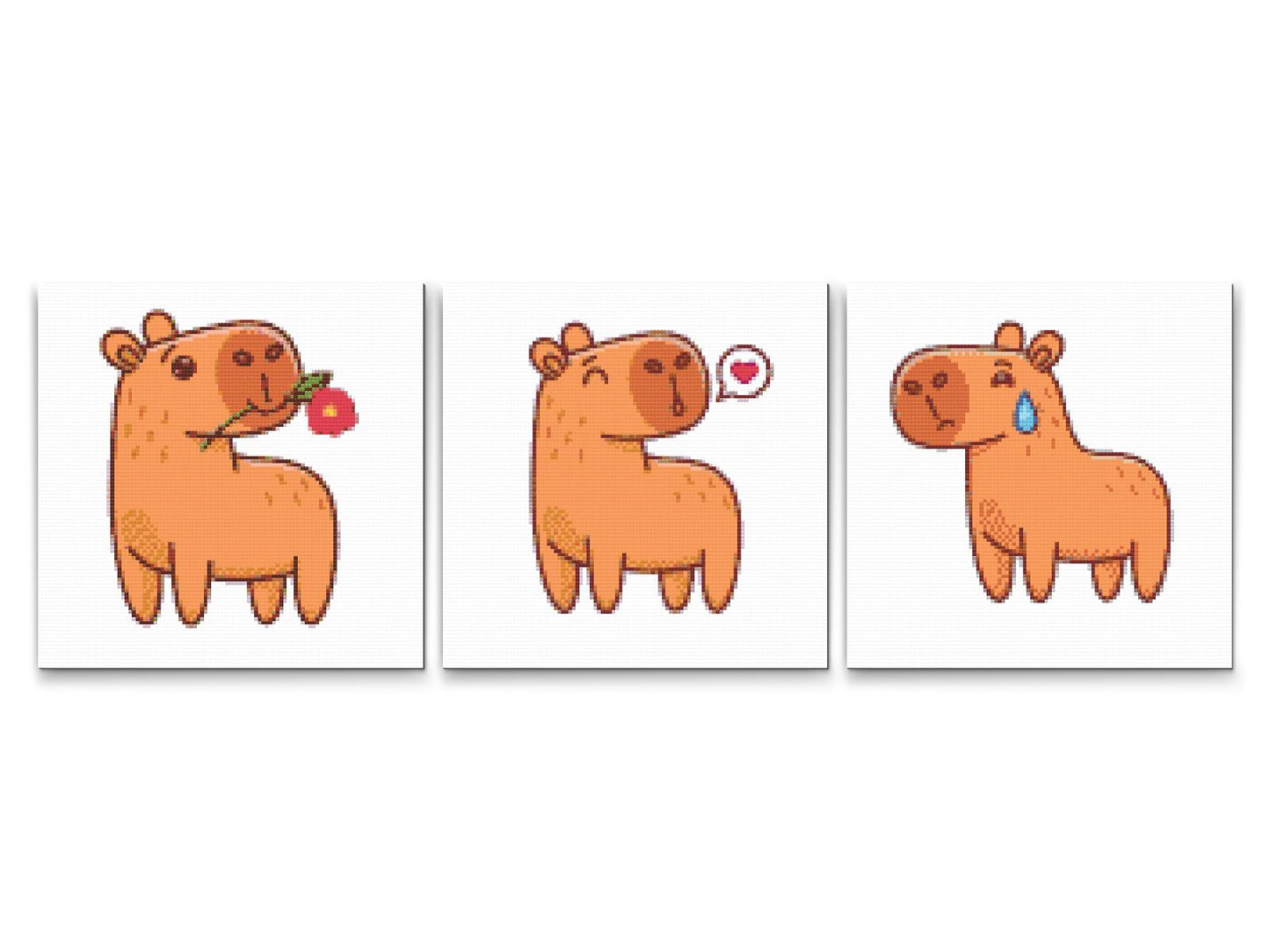 Diamond Painting - Capybara (sæt af 3)