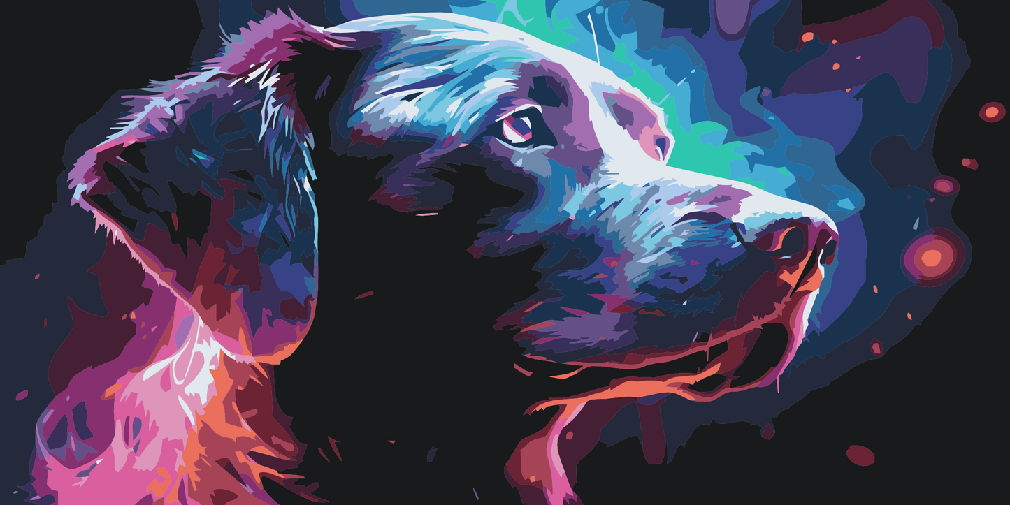Paint by Numbers - Regnbuehund