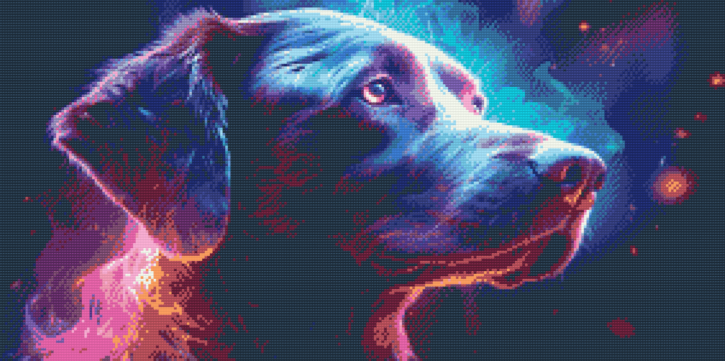 Diamond Painting - Regnbuehund