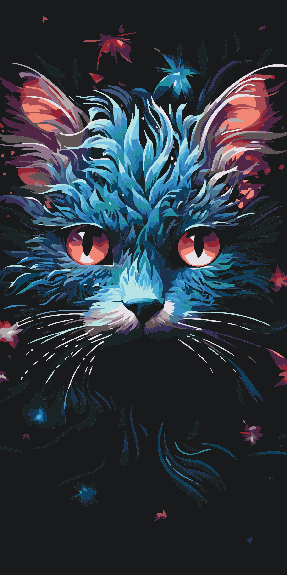 Paint by Numbers - Blå kat