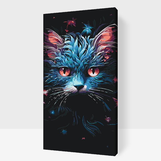 Paint by Numbers - Blå kat