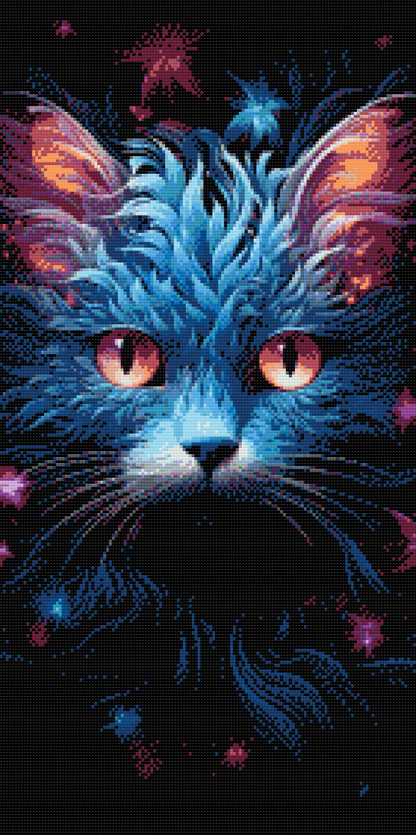 Diamond Painting - Blå kat