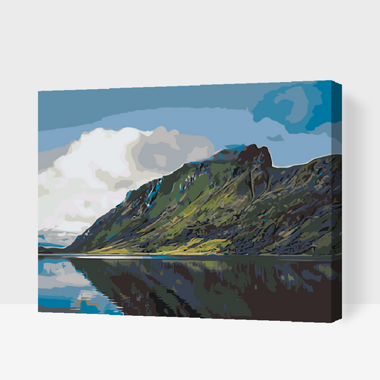 Paint by Numbers - Sø i bjergene, fjorden