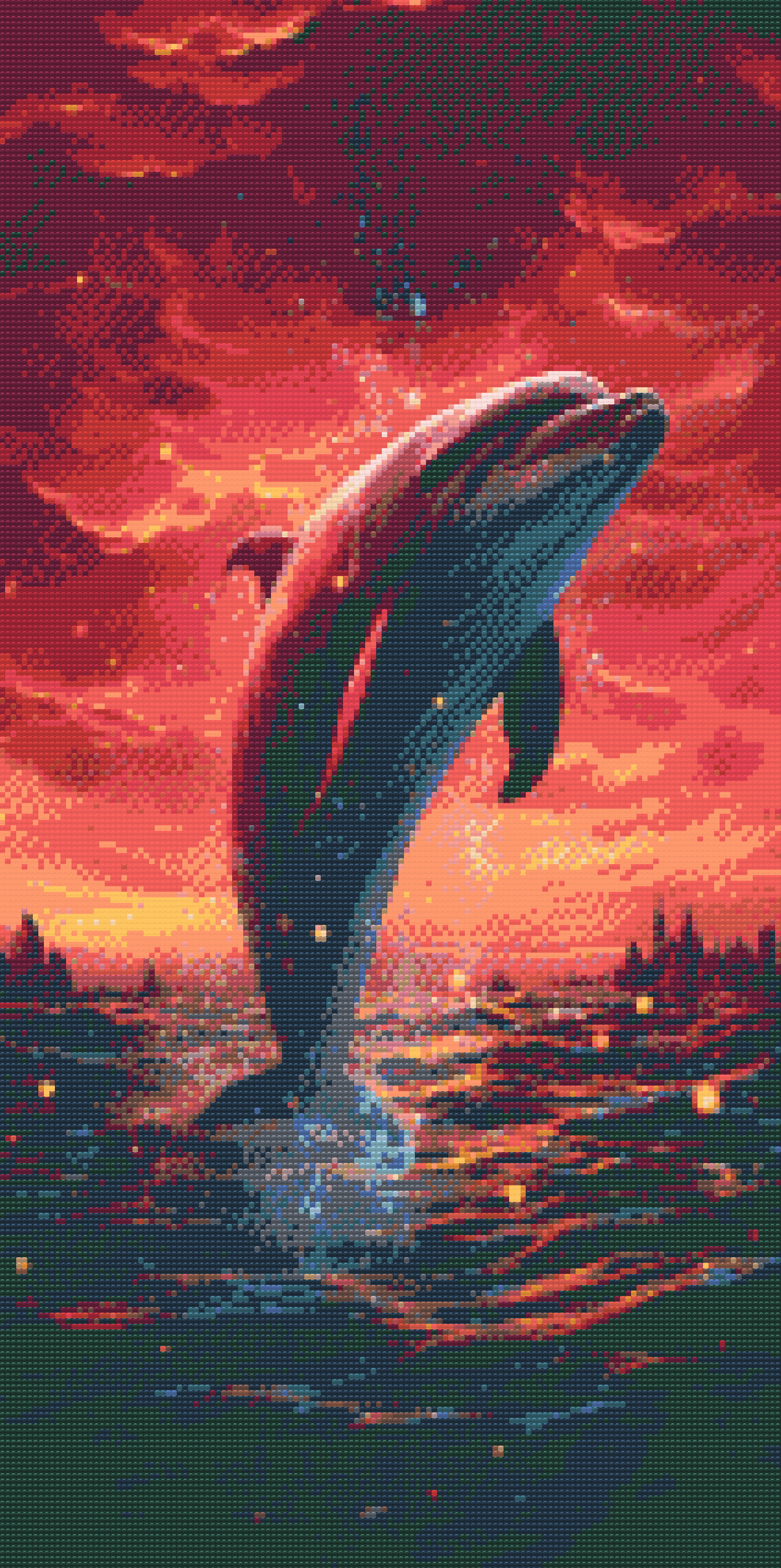 Diamond Painting - Delfin ved solnedgang