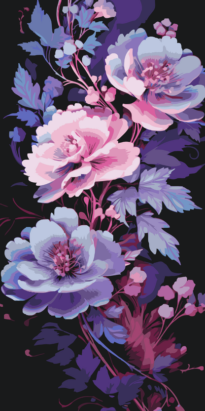 Paint by Numbers - Violetblå roser
