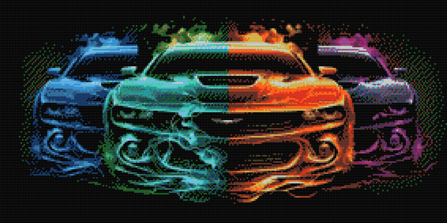 Diamond Painting - Farverig trio