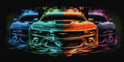 Diamond Painting - Farverig trio