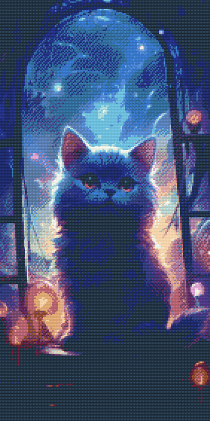 Diamond Painting - Kat i vinduet