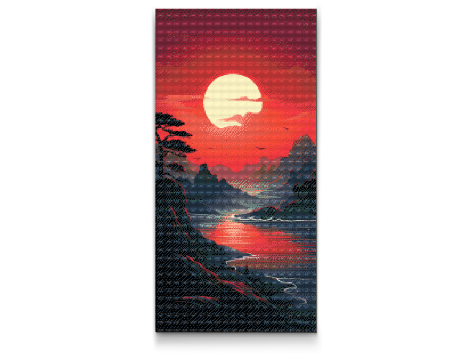 Diamond Painting - Rød solnedgang