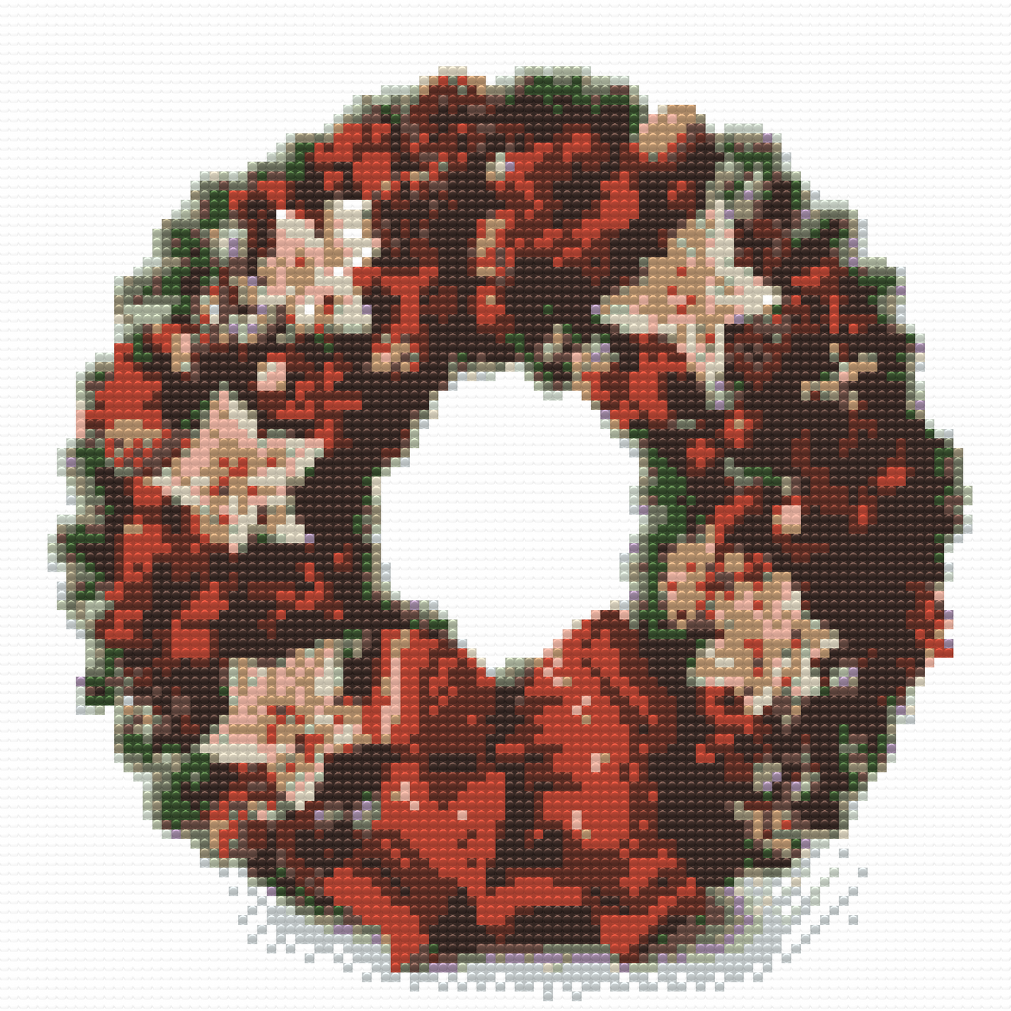 Diamond Painting - Rød julekrans