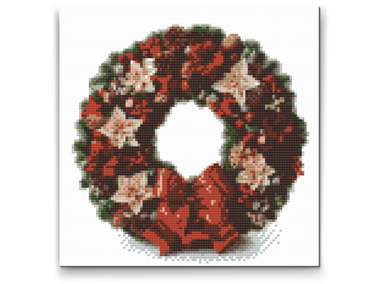 Diamond Painting - Rød julekrans