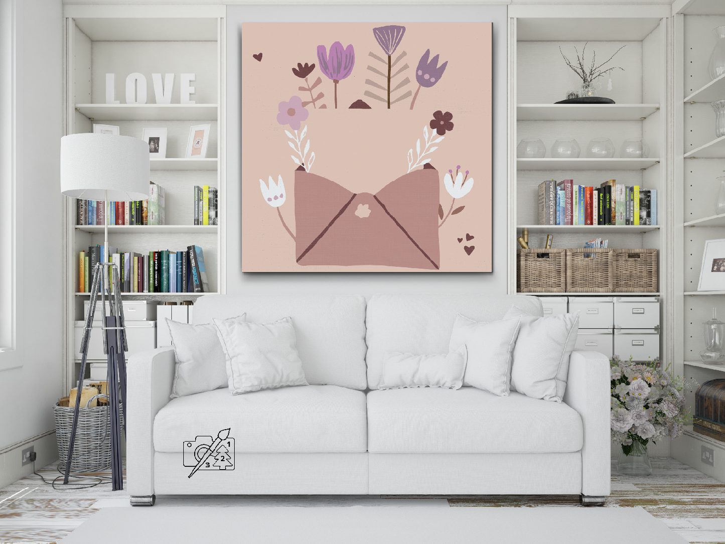 Paint by Numbers - Blomstrende brev