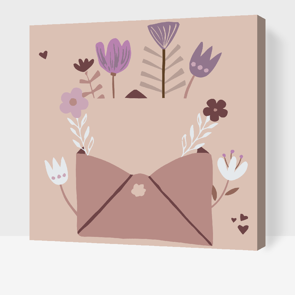 Paint by Numbers - Blomstrende brev
