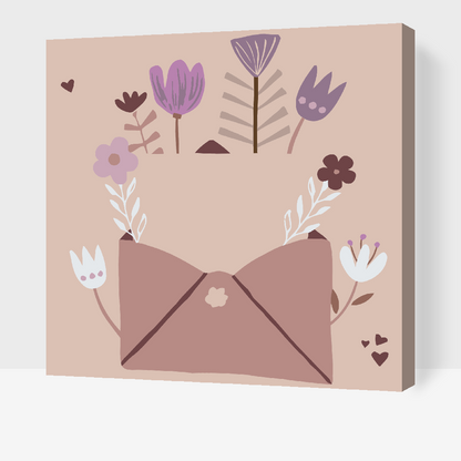Paint by Numbers - Blomstrende brev
