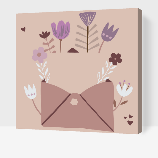Paint by Numbers - Blomstrende brev
