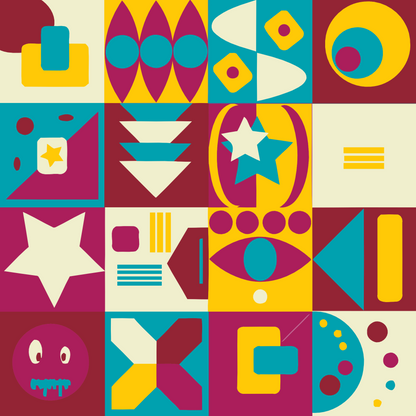Paint by Numbers - Abstrakt geometrisk boks