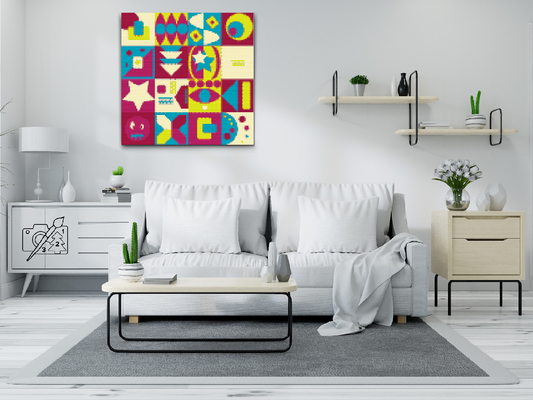 Diamond Painting - Abstrakt geometrisk boks