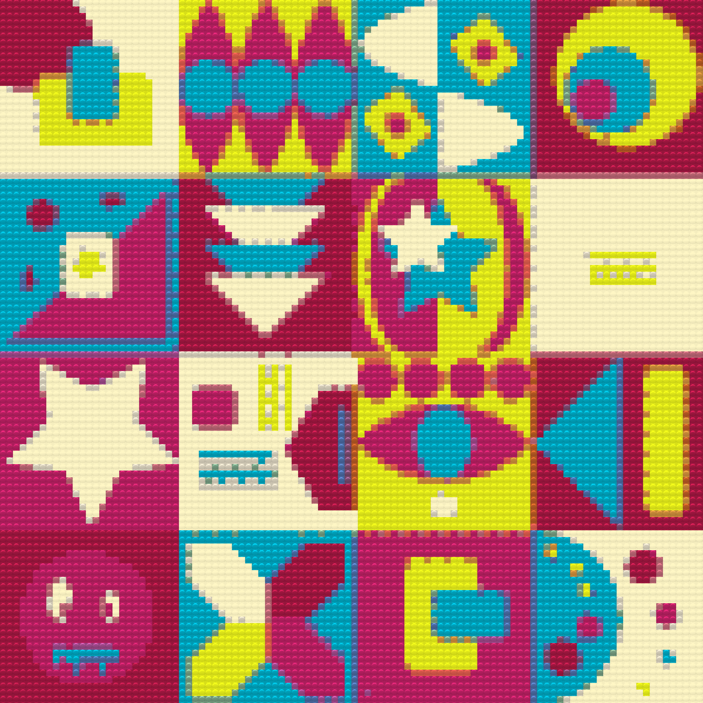 Diamond Painting - Abstrakt geometrisk boks
