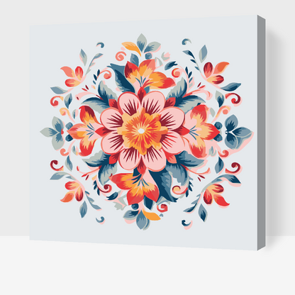 Paint by Numbers - Blomstermønster