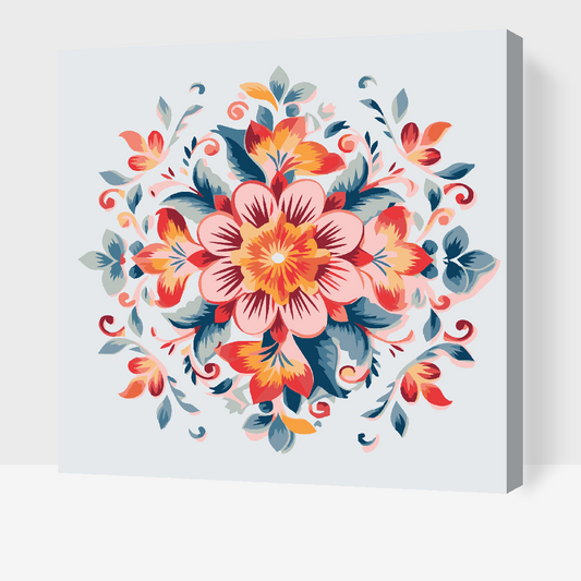 Paint by Numbers - Blomstermønster