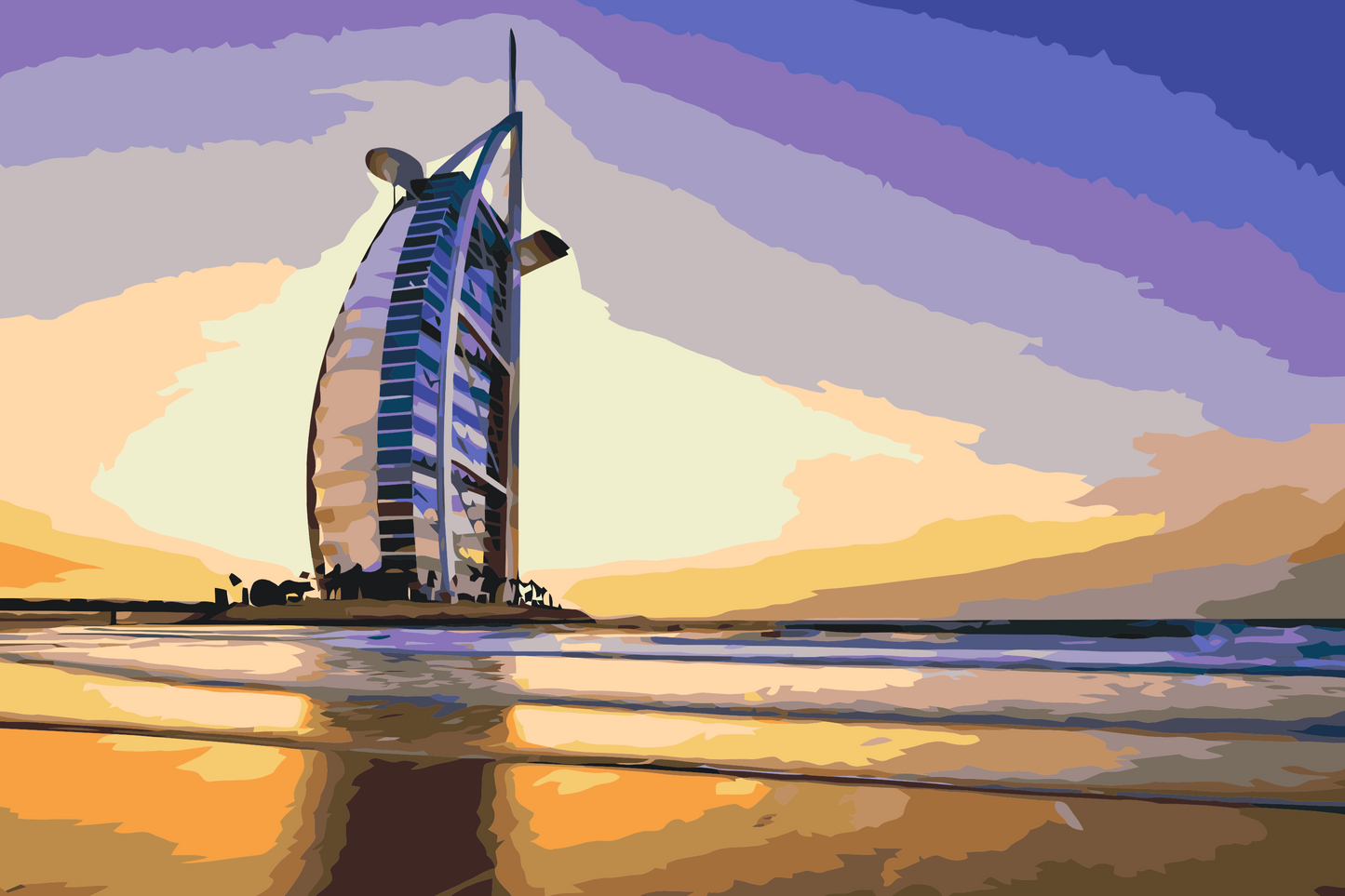 Paint by Numbers - Burj Al Arab, Dubai