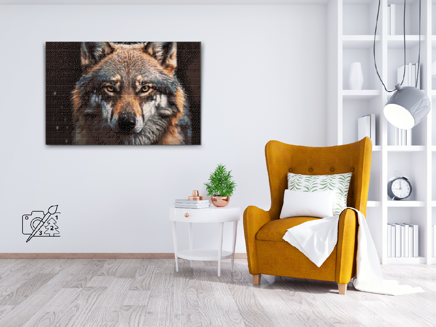 Diamond Painting - Ansigtet af en ulv