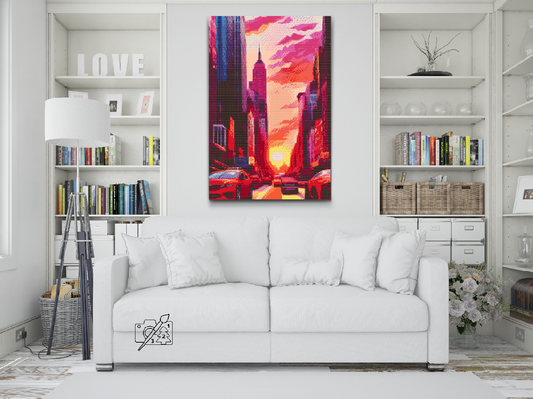 Diamond Painting - Daggry i byen