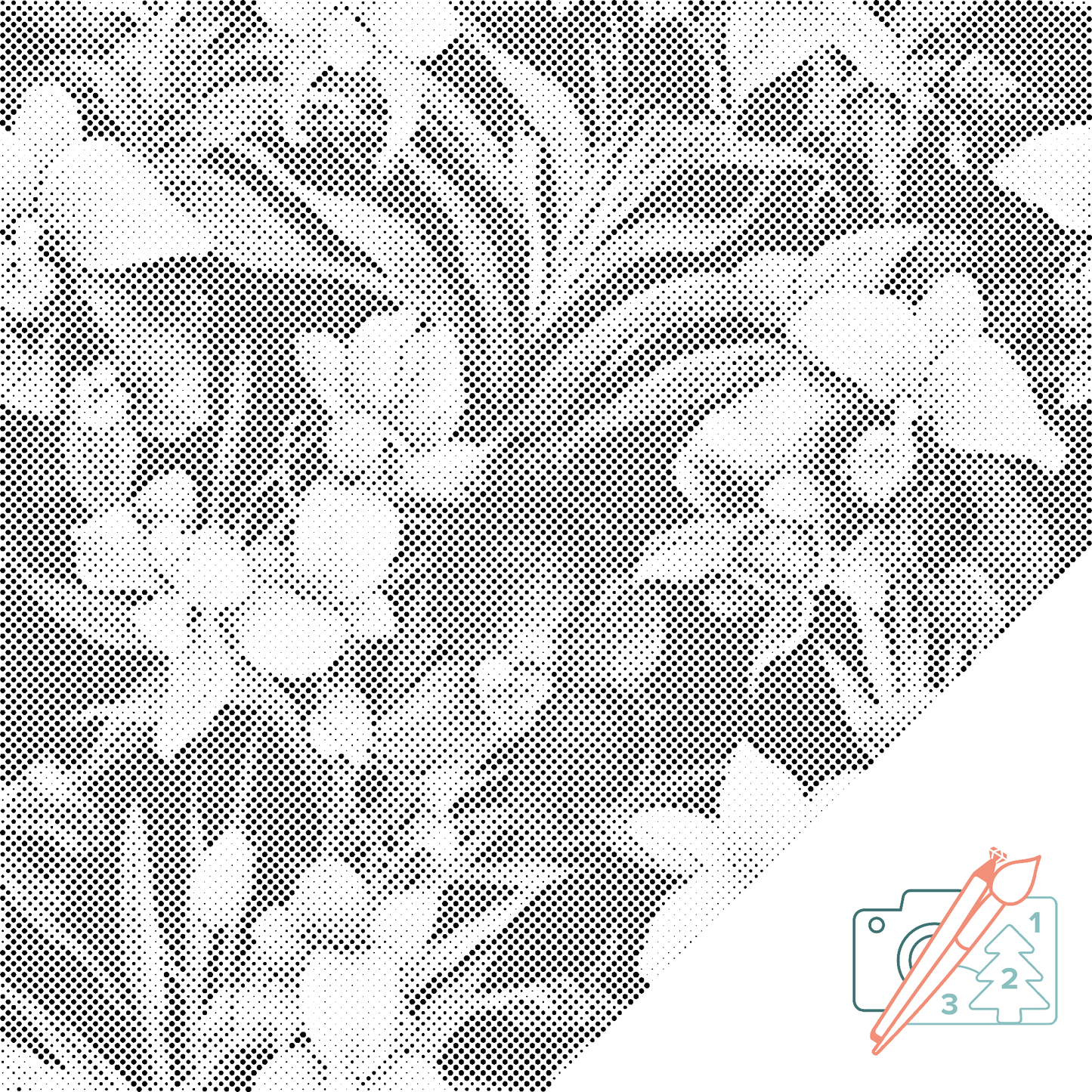 Mal-med-prikker -  Blomsterbaggrund - orkideer