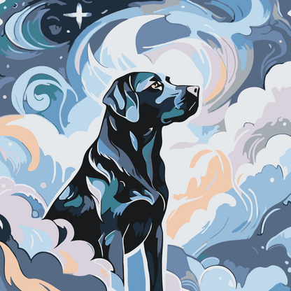 Paint by Numbers - Blå labrador