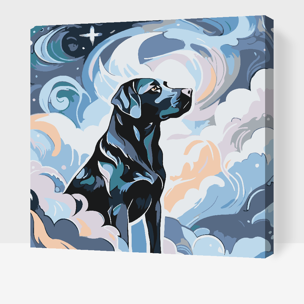 Paint by Numbers - Blå labrador