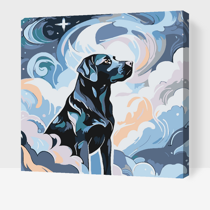 Paint by Numbers - Blå labrador