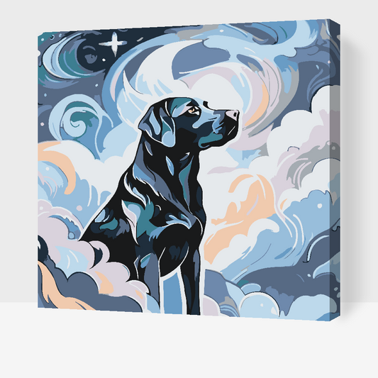 Paint by Numbers - Blå labrador