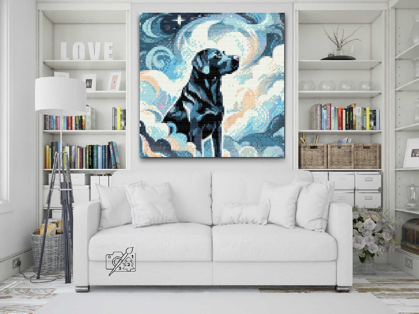 Diamond Painting - Blå labrador