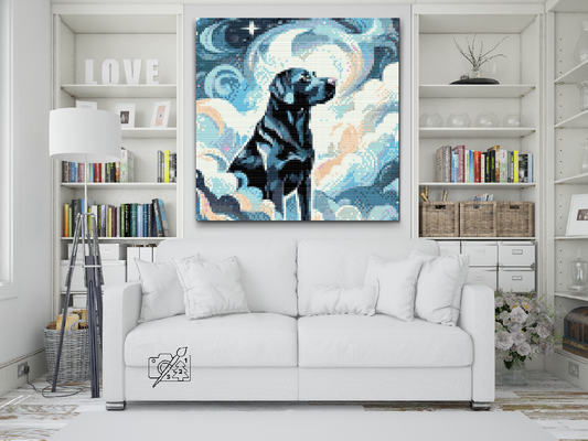 Diamond Painting - Blå labrador