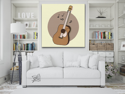 Paint by Numbers - Brun guitar