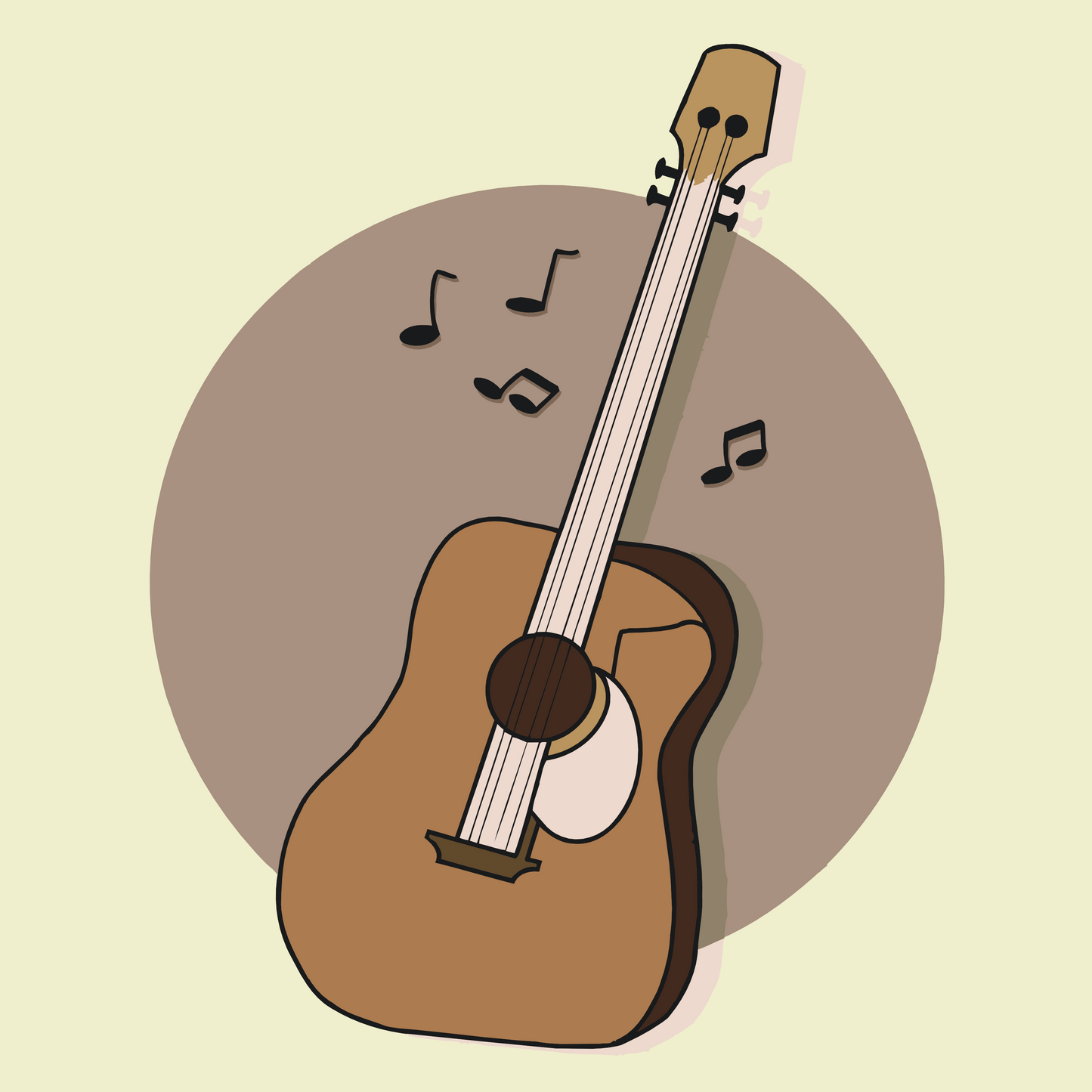 Paint by Numbers - Brun guitar
