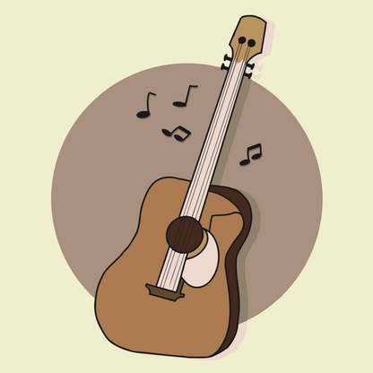 Paint by Numbers - Brun guitar