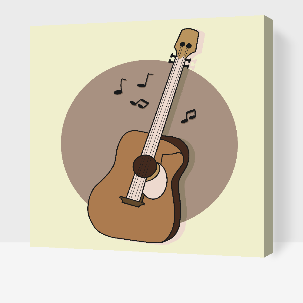 Paint by Numbers - Brun guitar