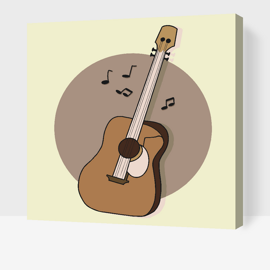 Paint by Numbers - Brun guitar