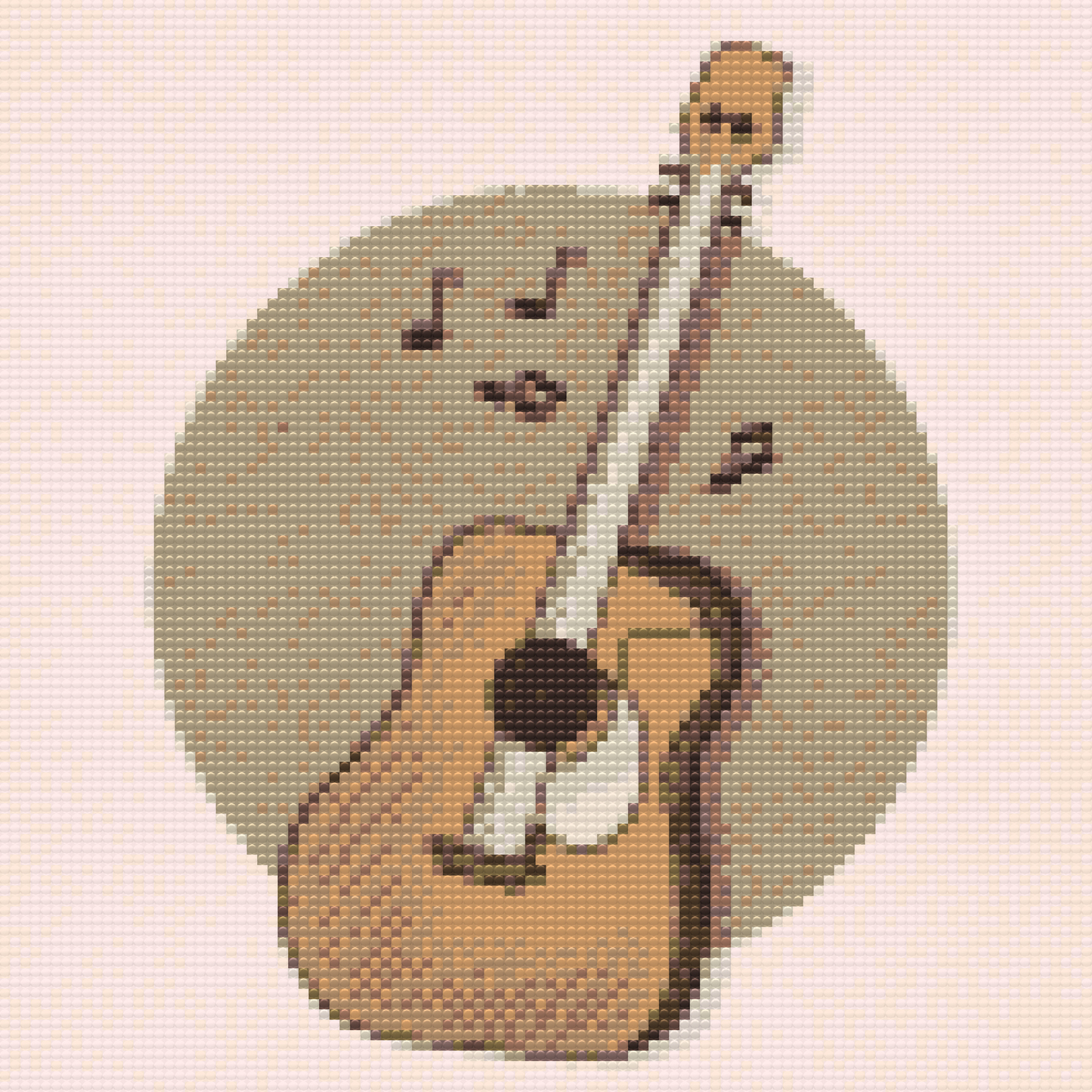 Diamond Painting - Brun guitar