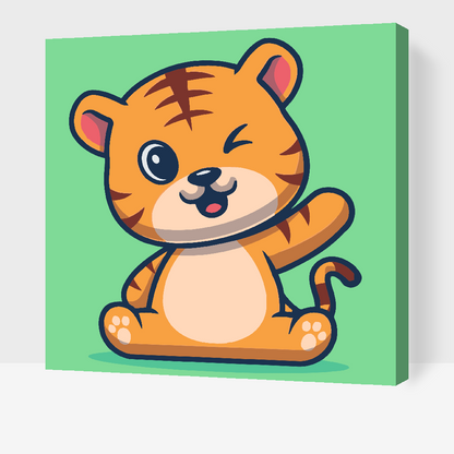 Paint by Numbers - Lille tigerunge