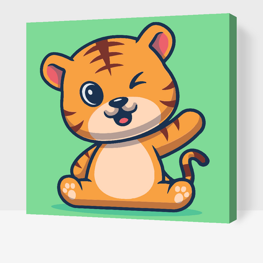 Paint by Numbers - Lille tigerunge