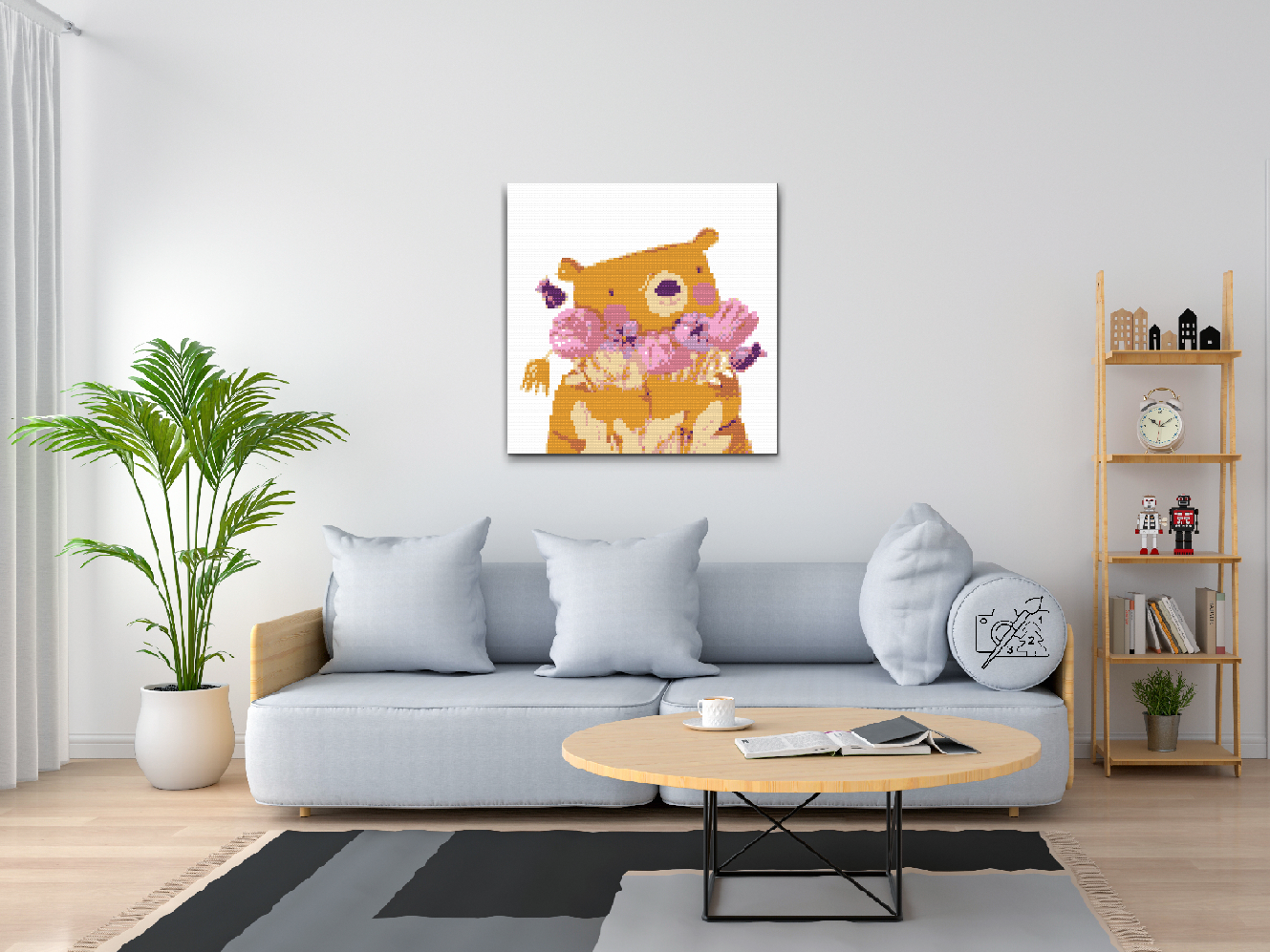 Diamond Painting - Bær med en buket