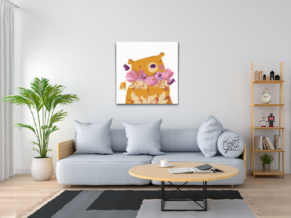 Diamond Painting - Bær med en buket