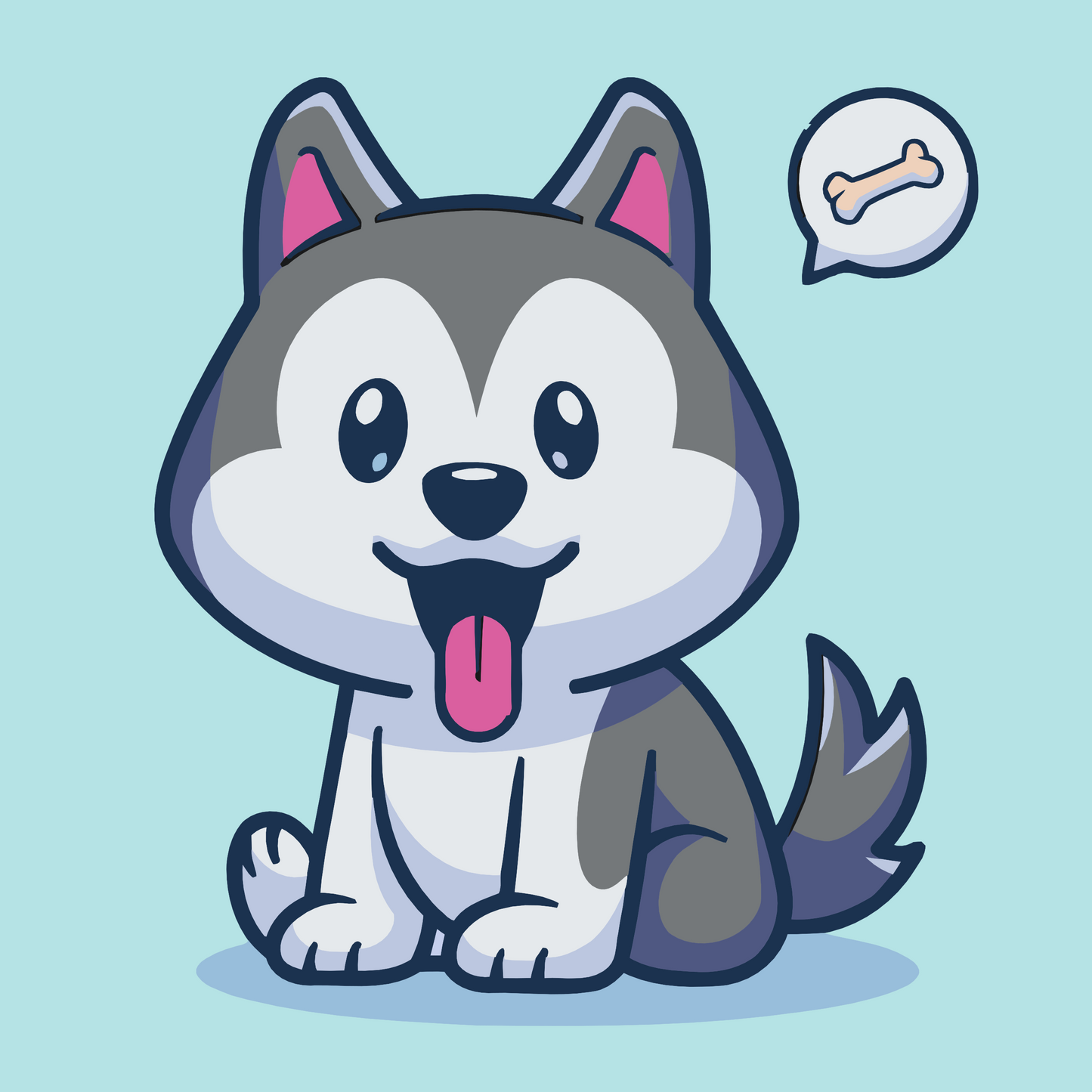 Paint by Numbers - En lille husky