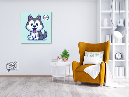 Diamond Painting - En lille husky