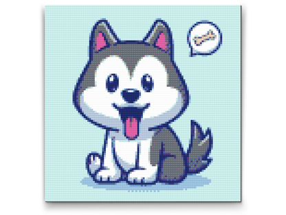 Diamond Painting - En lille husky