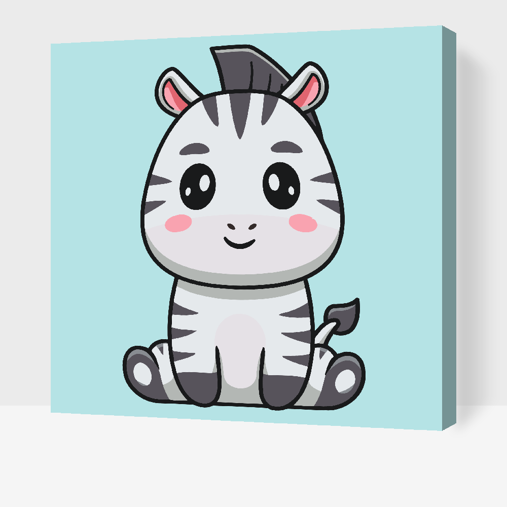 Paint by Numbers - Lille zebra